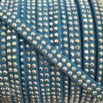  Bársony zsinór kövekkel aqua