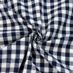  Pamutvászon Check navy