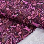  Szabadidő anyag Forest animals bordeaux digital print