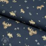  Pamutvászon Ponny navy digital print