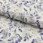  Viszkóz lenvászonnal Natural Lin Lissy purple digital print