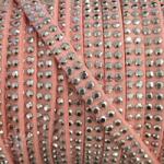  Bársony zsinór kövekkel rose