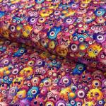  Jersey Funny faces design B digital print