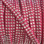  Bársony zsinór kövekkel fuchsia