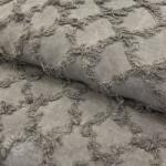  Pamutvászon lenvászonnal Vintage Fringe Diamonds grey