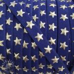  Bársony zsinór csillagokkal kobalt