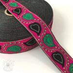  Jacquard Leaves fuchsia