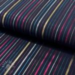  Pamutvászon LUREX stripes navy