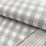  Dupla géz/muszlin Double sided CHECKS MINI grey