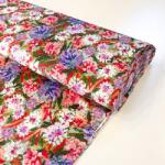  Viszkóz SATIN Old fashion flowers digital print