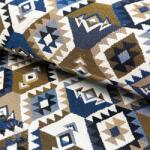  Dekorációs anyag jacquard Kilim cobalt havane