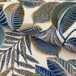  Dekorációs anyag jacquard Cacao allover bleu