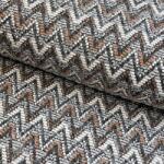  Kötött kelme jacquard Comfilia Zigzag wavy brown