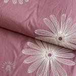  Pamutvászon EMBROIDERY Flowie mauve