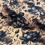  Dupla géz/muszlin Dreamy flowers design B digital print