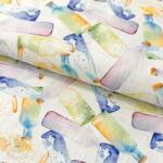  Lenvászon pamuttal Bottles digital print