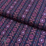  Pamutvászon Motif stripe navy digital print