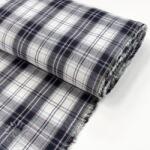  Scottish Check YARN DYED BRUSHED white navy