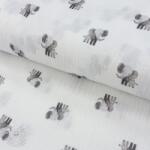  Dupla géz/muszlin Animals design A digital print ORGANIC