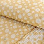  Dupla géz/muszlin JACQUARD Dots dark yellow