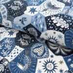  Dekorációs anyag jacquard Tucan allover bleu
