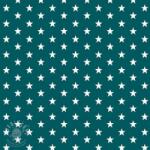  Pamutvászon Petit stars petrol
