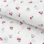  Dupla géz/muszlin Fruits cherry white