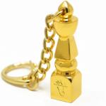  Breloc Pagoda celor cinci elemente, amuletă feng shui de protecție de pierderi financiare și ghinion în dragoste, metal auriu 8 cm