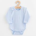 NEW BABY Body pentru bebeluși cu deschidere totală New Baby Classic II, de culoare albastră. , mărime 56 (0-3luni)