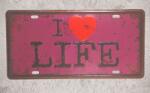  I love life fém kép