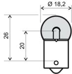RMS BA15S 12V 10W narancssárga izzó RMS Elektronika Lámpa, fényszóró, index Izzó Izzó 12V