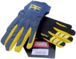 Power Force Enduro Cross Quad spandex motoros kesztyű, sötétkék-sárga XL Power Force Sisakok és ruházat Kesztyű