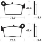 TECNIUM Organikus Fém Fékbetétek - MA498 TECNIUM Futómű és fék alkatrészek Fékbetétek (tárcsafék)