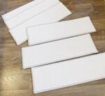 Látvány Textil Lépcsőszőnyeg shaggy törtfehér SZGF 6520 négyzetes törés nélkül