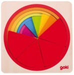 Goki Körpuzzle, Törtek - Fa kirakó játék