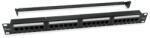 EQUIP Patch panel - 135426 (24 port, Cat6, árnyékolatlan, fekete) (135426) - pixel