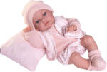 Antonio Juan Újszülött kislány baba mellénnyel és kis sapkával (70364)