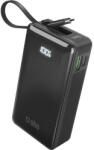 SBS Power Bank 10 000 mAh beépített USB-C kábellel fekete (8018417481420)
