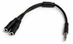 StarTech - Headset adapter különálló fejhallgató/mikrofon csatlakozókkal rendelkező headsetekhez - 3, 5 mm-es 4 pozíciós - 3 pozíciós és 2 pozíciós 3, 5 mm-es - MUYHSMFF (MUYHSMFF)