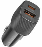 Lamtech Incarcator auto Lamtech 1x USB, 1x USB-C, PD 25W, QC 18W, Black (9982018023855)
