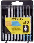 STANLEY STA28050-XJ Dekopír fűrészlap készlet fához és fémhez HCS-HSS, T rögzítés, 10 db (STA28050-XJ)