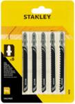 STANLEY STA27025-XJ Dekopír fűrészlap készlet fa- és forgácslapokhoz HCS, T rögzítés, 5 db (STA27025-XJ)