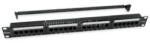 Equip 135426 Patch panel (24 port, Cat6, árnyékolatlan, fekete) (EQUIP_135426) (EQUIP_135426)
