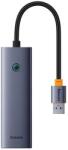Baseus UltraJoy 4 az 1-ben Hub USB-A+4xUSB 3.0 (szürke)