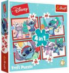 Trefl 4 az 1-ben puzzle (35, 48, 54, 70 db-os) - Stitch karácsonya (94130) (94130)