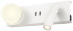Redo Group 01-4660 - Aplica LED de perete NORMA, 5W/230V + LED 3W, CRI 90, USB, alb (UN2009)