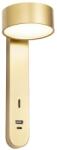 Redo Group 01-4641 - Aplică de perete LED SADES, 6W, 230V, CRI 90, USB, auriu (UN2002)