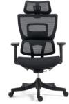 Kring Bono ergonomikus irodai szék, nagy teherbírású, 150 kg-os, többféle kábelállítás, hálós, fekete