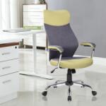 Kring Gloria Ergonomikus irodai forgószék, textil anyag, Fekete/Sárga