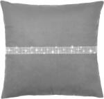 Domarex Párnahuzat, Domarex, 45x45cm, szürke, bársony anyagú, cirkóniákkal (2350328)